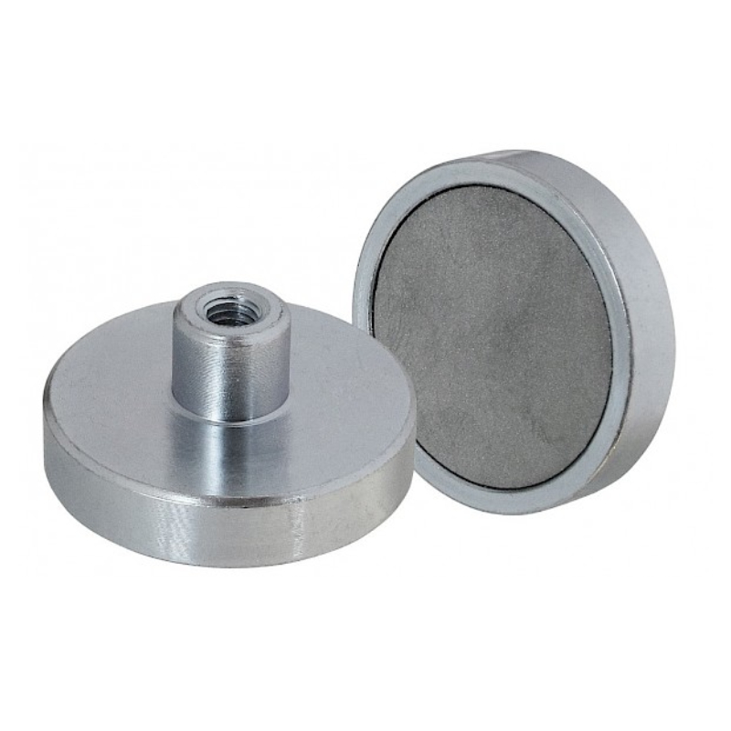 Samarium Cobalt (SmCo) Shallow Pot Magnet with Thread