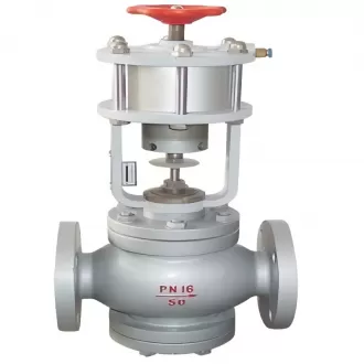 ZSQP series pneumatic piston type cut-off valve ZSQP-1.6K-DN80-304 Flange connection nominal pressure 16bar gas open normally closed type