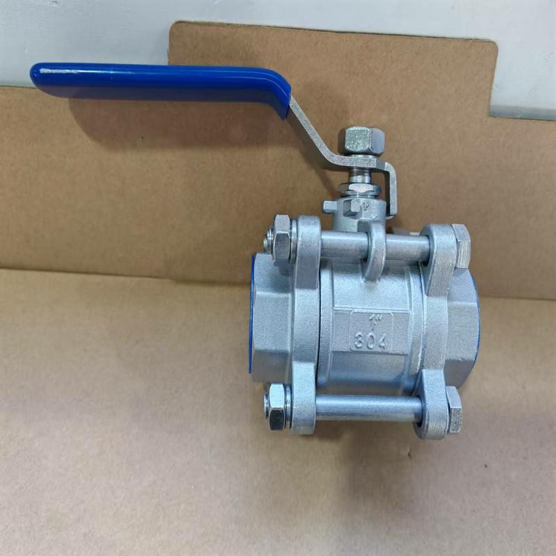 Q11F series three-piece 304 stainless steel /CF8 wire ball valve Q11F-16P-DN25 PT/ZG/RC internal thread interface nominal pressure 16bar