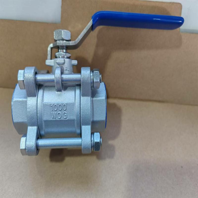 Q11F series three-piece 304 stainless steel /CF8 wire ball valve Q11F-16P-DN25 PT/ZG/RC internal thread interface nominal pressure 16bar