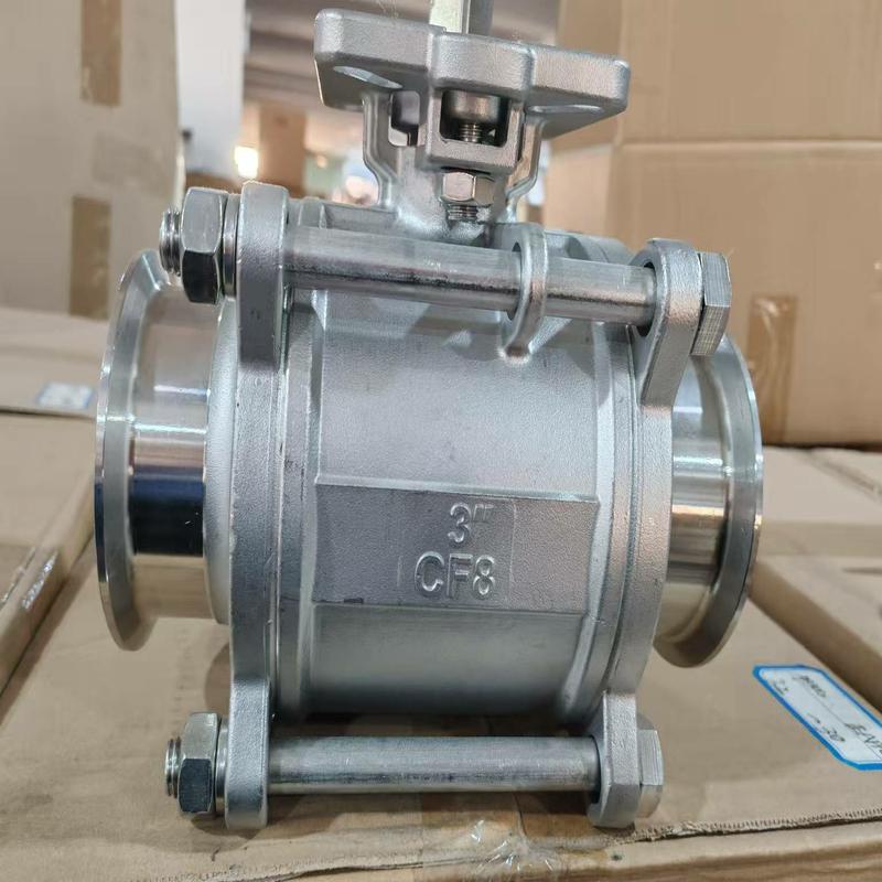 Sanitary quick installation through single action pneumatic ball valve Q681F-10P-Φ76-K91 304 stainless steel /CF8 body