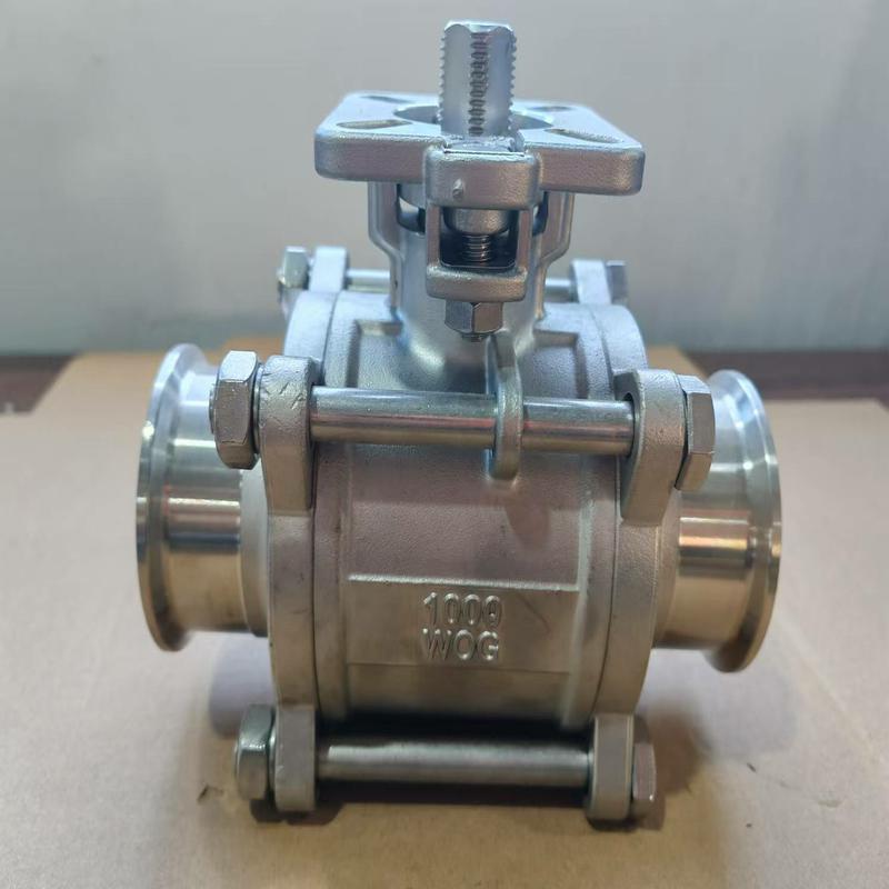 Sanitary quick installation through single action pneumatic ball valve Q681F-10P-Φ63-K77.5 304 stainless steel /CF8 body