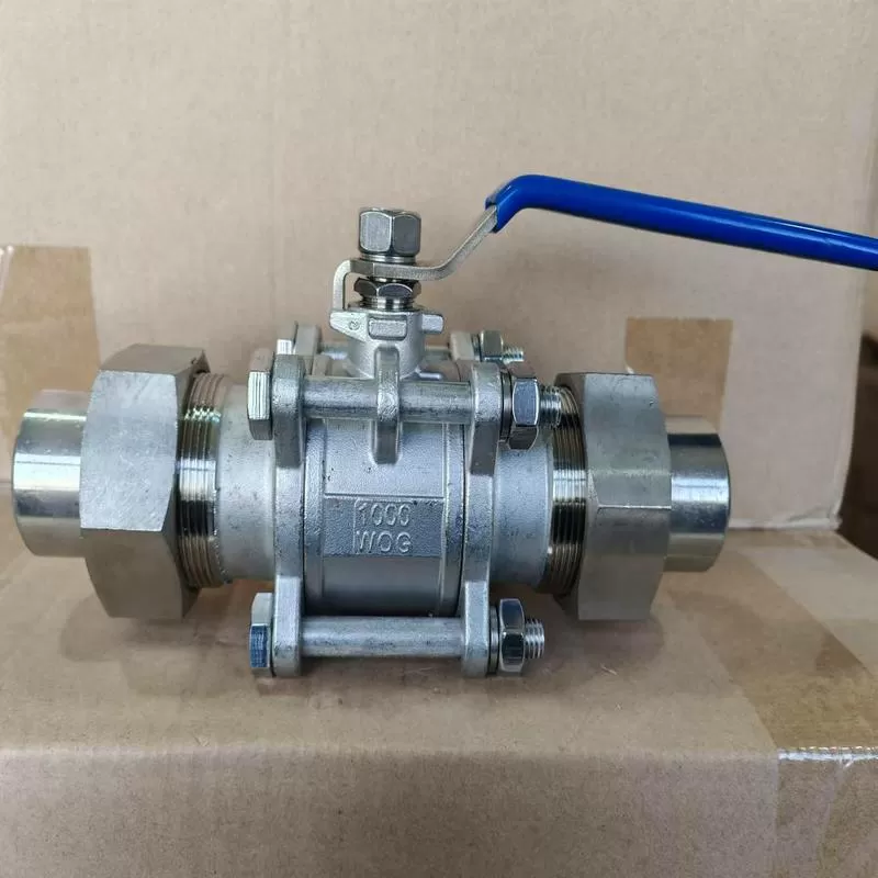 Three-piece 304 stainless steel /CF8 butt welded casing ball valve Q21F-16P-DN15 Pressure resistant PN16