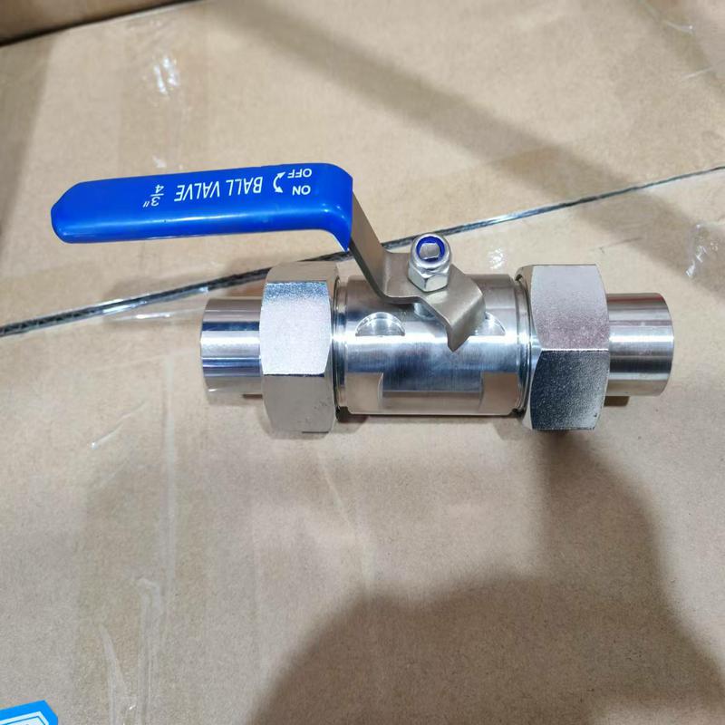 Stainless steel 316 wide double outer wire ball valve Q21F-16R-DN65 nominal pressure PN16