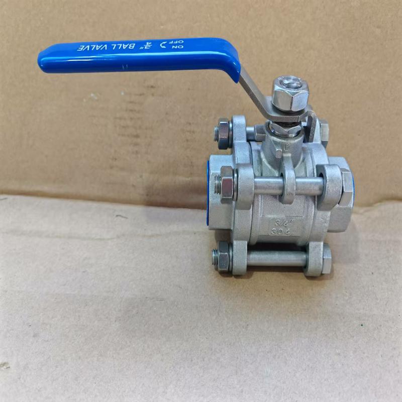 Q11F series three-piece 304 stainless steel /CF8 wire ball valve Q11F-16P-DN8 PT/ZG/RC internal thread interface nominal pressure 16bar