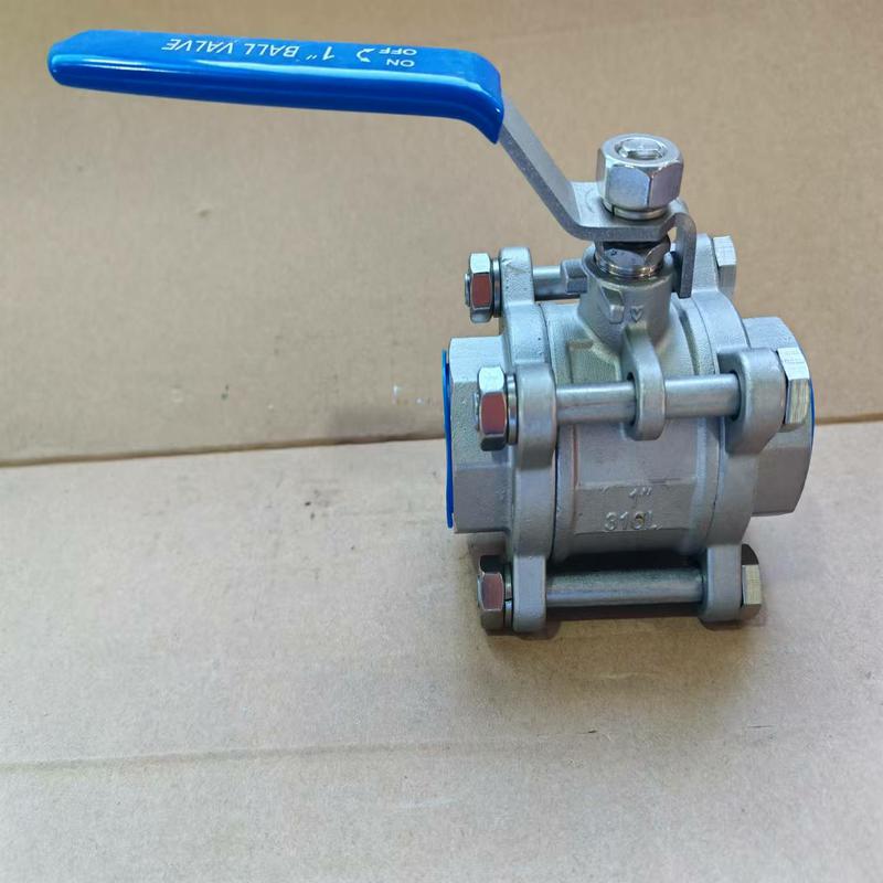 Q11F series three-piece 304 stainless steel /CF8 wire ball valve Q11F-16P-DN32 PT/ZG/RC internal thread interface nominal pressure 16bar