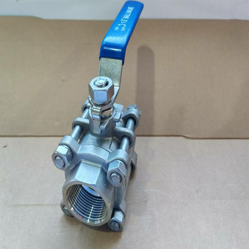 Q11F series three-piece 304 stainless steel /CF8 wire ball valve Q11F-16P-DN50 PT/ZG/RC internal thread interface nominal pressure 16bar