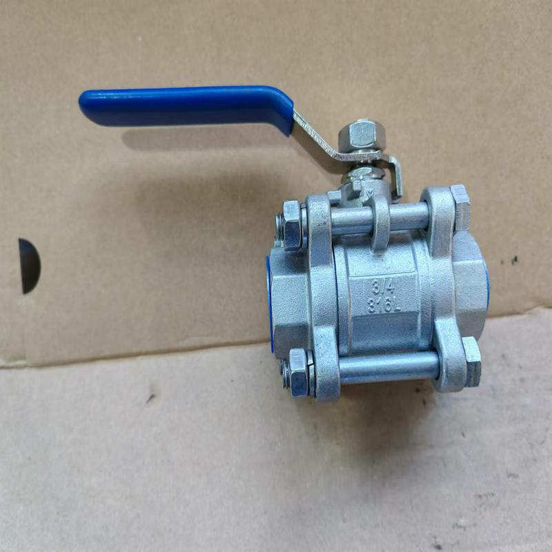 Q11F series three-piece 304 stainless steel /CF8 wire ball valve Q11F-16P-DN125 PT/ZG/RC internal thread interface nominal pressure 16bar