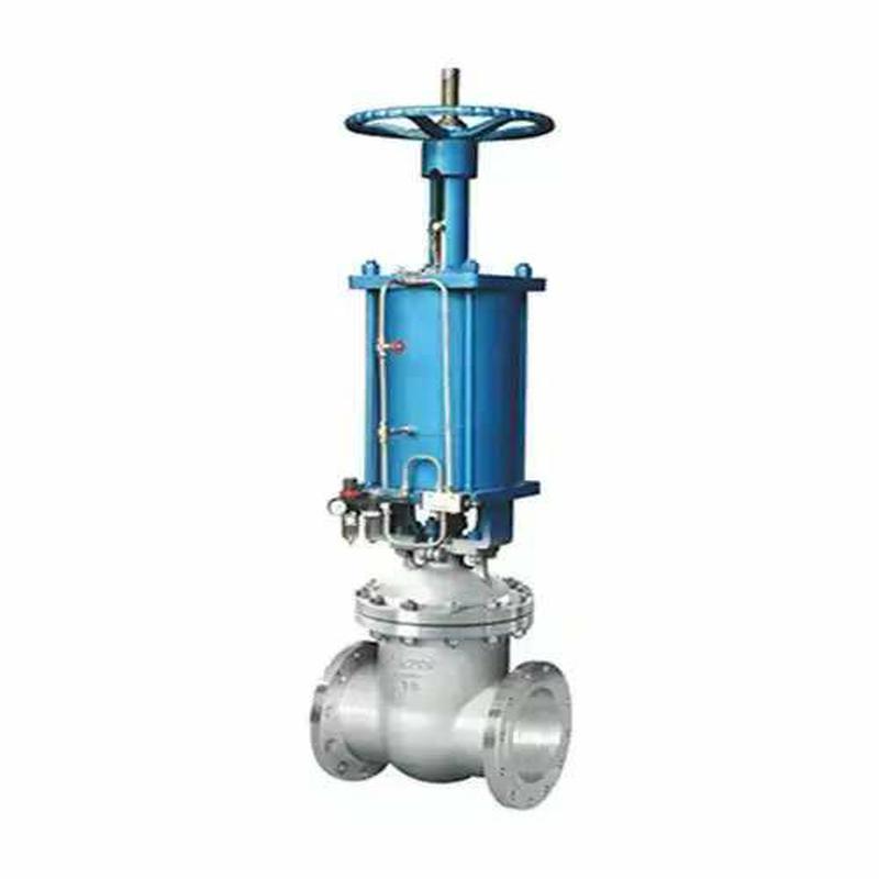 Pneumatic gate valve Z641H-16C-DN200 body material WCB/13Cr double acting pneumatic head does not contain three couches