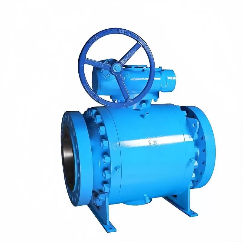 Cast steel worm gear flange ball valve