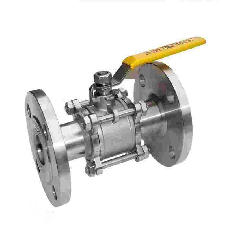 Three-piece flange ball valve