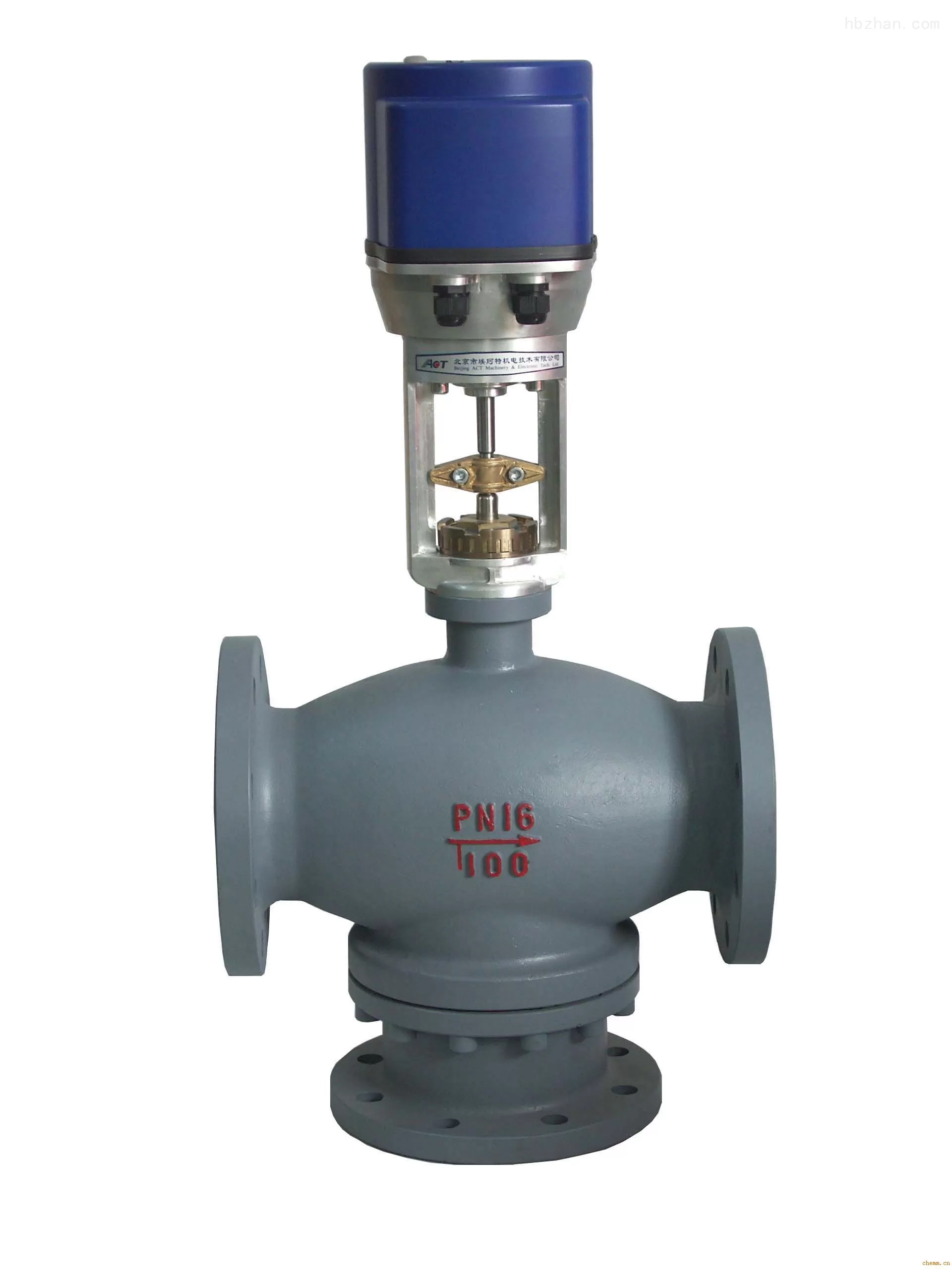 Electric three-way regulating valve